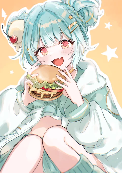 こすもちゃんお誕生日おめでとう〜〜〜100曲配信聴きながら描きましたビジュとお声とお歌がほんとにだいすきで、配信おじゃましたときも温かく迎えてくれて嬉しかった〜!!これからも応援してます! #爽田こすも 
