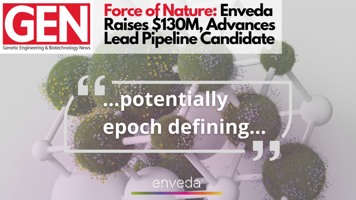 enveda's tweet photo. What does a legendary investor who identified @amazon , @TencentGlobal, and @Tesla think of Enveda?
"… potentially epoch defining"
Read the @GENbio interview with our Founder & CEO, @viswacolluru here:
https://t.co/CjHgEJn0pY
#lifeschemistry #learningfromlife https://t.co/pHOPy2r8dm