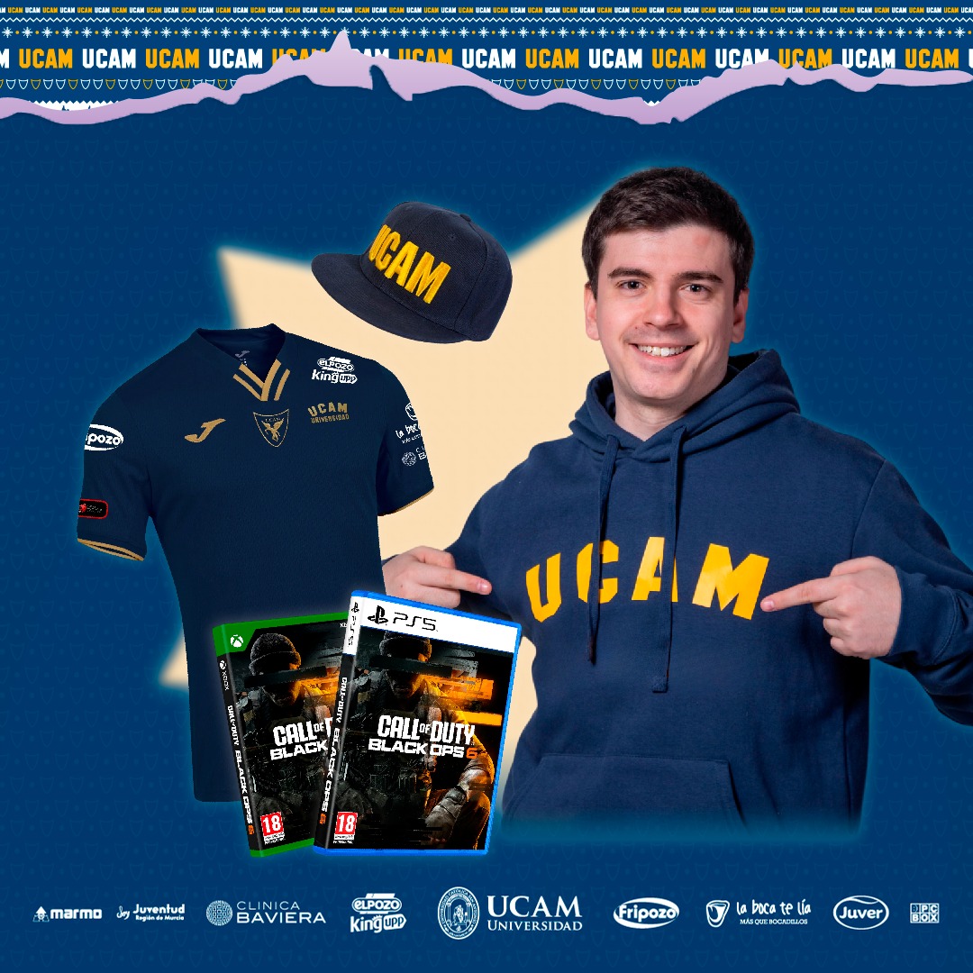 ⭐DIA 5 SORTEO👀#UCAMenAdviento 

PREMIOS🎁
- Camiseta técnica UCAM
- COD Black Ops 6

Requisitos para el SORTEO📋
- Seguirme a mí y a <a href="/UCAM_esports/">UCAM Esports</a> 
- Darle RT

🤞Mucha suerte!!!!!