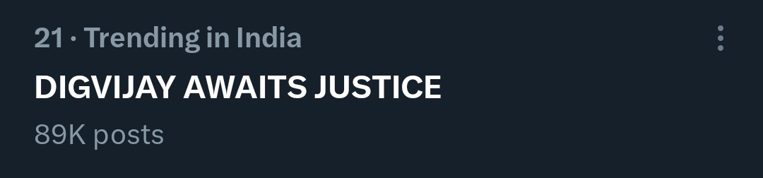 BiggbossKaTadka's tweet photo. Exclusive 

"DIGVIJAY AWAITS JUSTICE" is Trending in India with more than 89K tweets..

RT if you are participating.. https://t.co/vRmMhIib0N