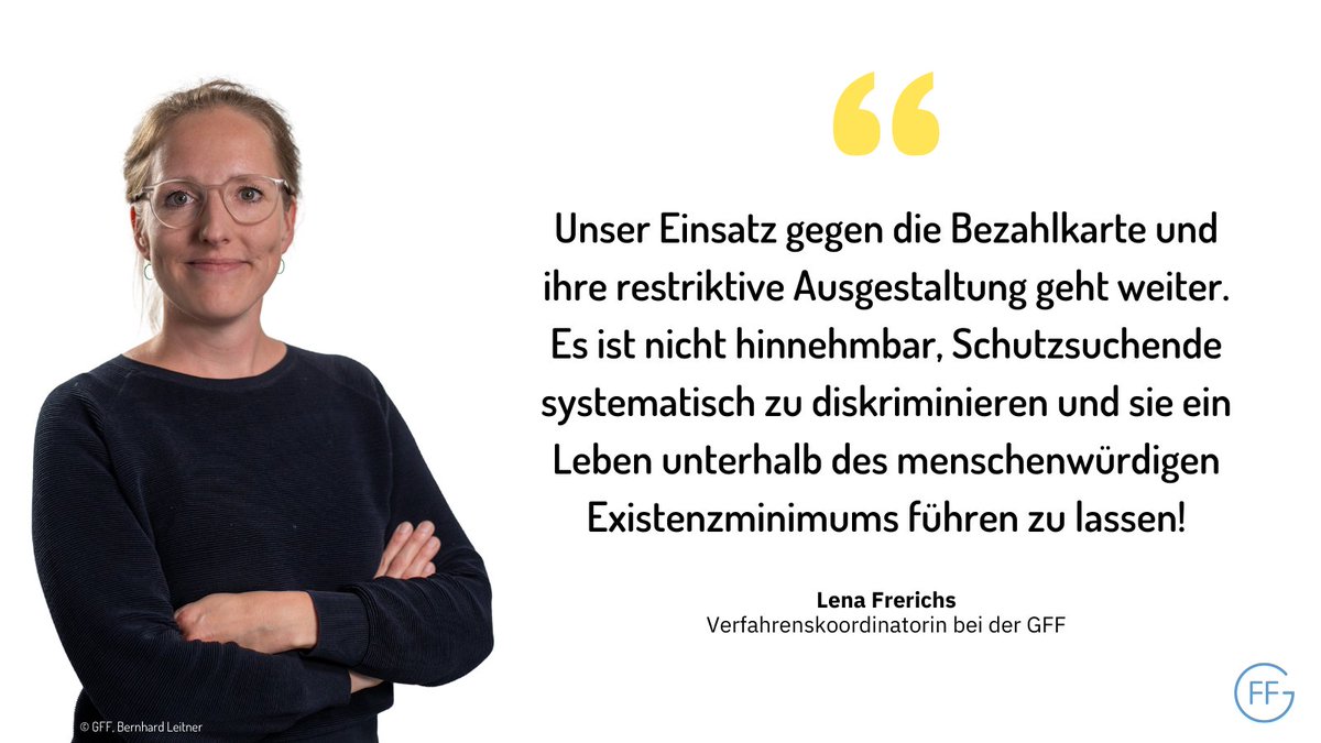 Wir gehen mit <a href="/ProAsyl/">PRO ASYL</a> &amp; einer schutzsuchenden Familie ins Hauptsacheverfahren &amp; haben jetzt Klage erhoben. Die restriktiven Beschränkungen der #Bezahlkarte sind verfassungswidrig &amp; verletzen das menschenwürdige Existenzminimum!