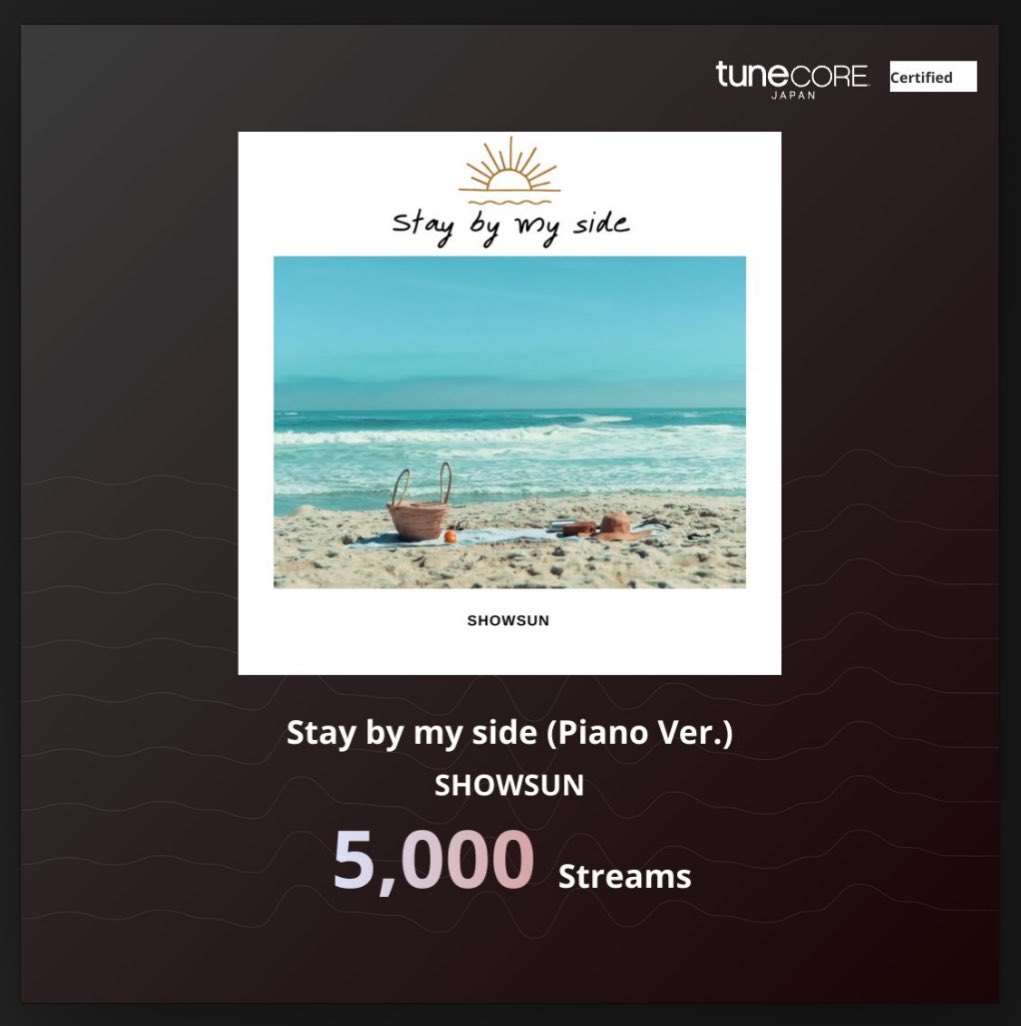オリジナル曲「Stay by my side」が5000再生突破✨️
たくさん聞いていただきありがとうございます！！！
linkco.re/VptBnHZs?lang=…