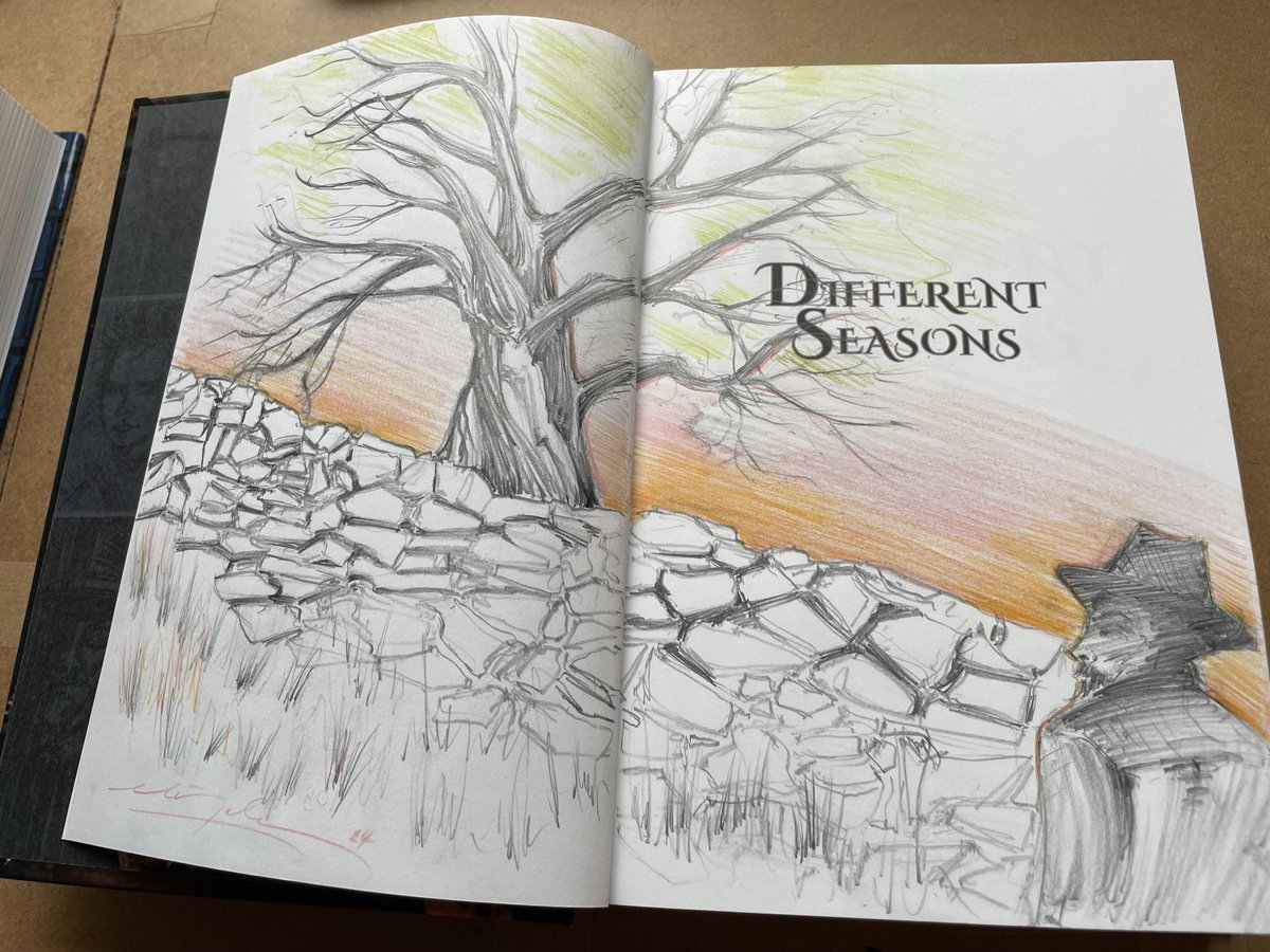 elijohn_art's tweet photo. The film version of Shawshank Redemption is 30 years old. Here are some drawings I made inside copies of the PS publishing edition of 
Different Seasons by @StephenKing What an honour it was to work on https://t.co/AxnkGa5y6w