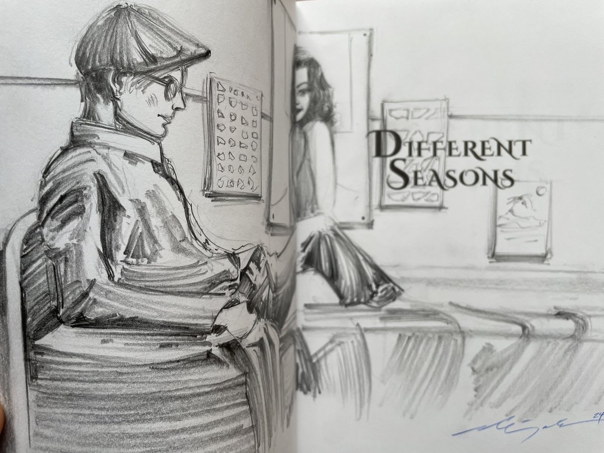 elijohn_art's tweet photo. The film version of Shawshank Redemption is 30 years old. Here are some drawings I made inside copies of the PS publishing edition of 
Different Seasons by @StephenKing What an honour it was to work on https://t.co/AxnkGa5y6w
