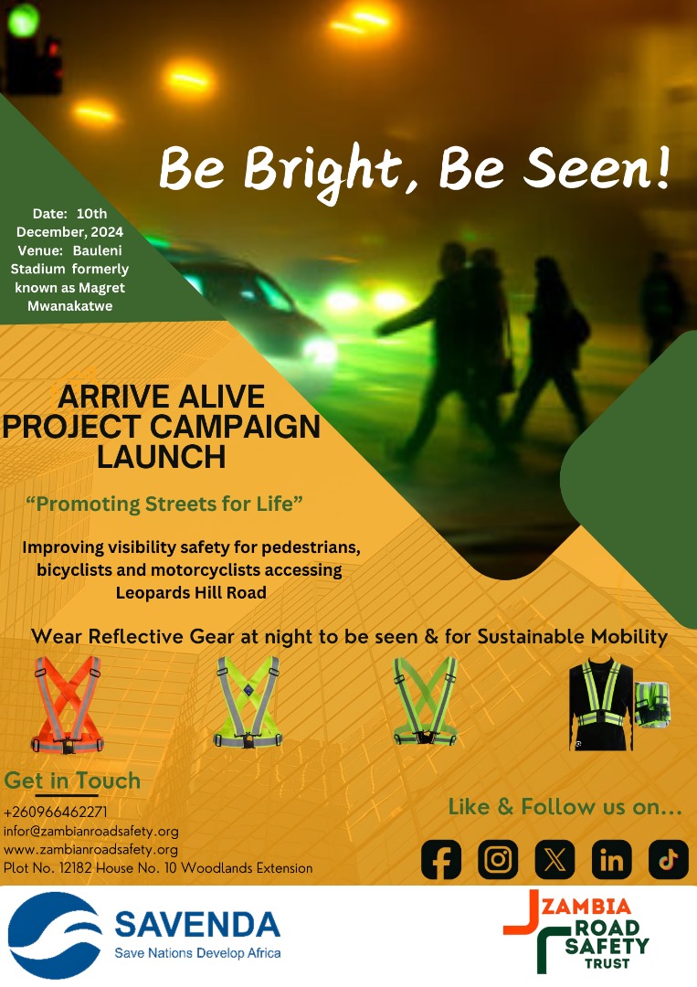 Roadsafetyz's tweet photo. π¨"Promoting Streets for Life" π¨
Improving visibility & safety for everyone.
#ArriveAlive #StreetsForLife #ZRST #RoadSafety #ArriveAlive #AskRTSA #ZambiaPolice #GlobalAllianceofNGOsforRoadSafety #Savenda #LeopardsHillRoad #Zambia https://t.co/1dhVvcPQxA