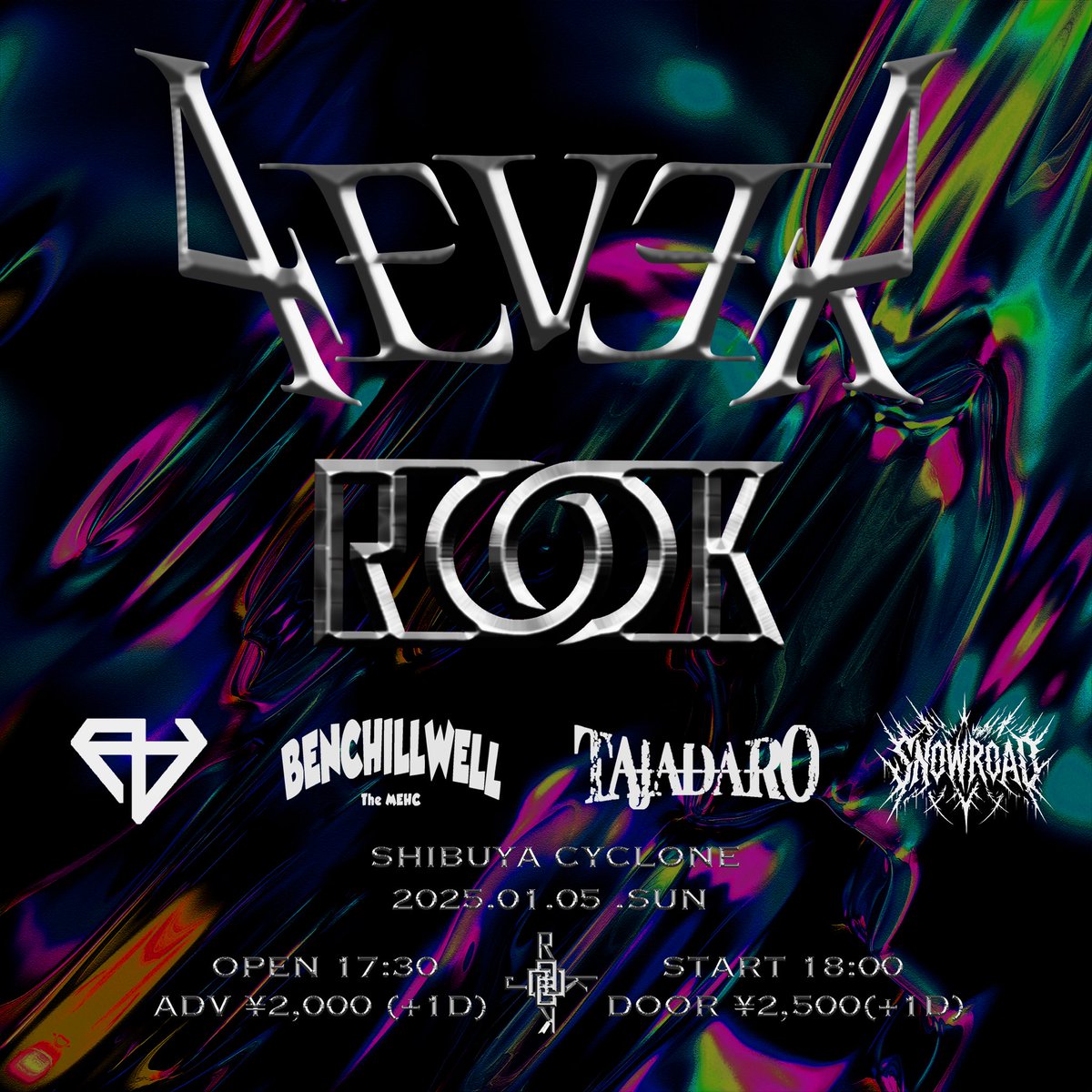 AdamasAle_JP's tweet photo. 📢ANNOUNCE📢
2025.1.5(日) at.渋谷CYCLONE
【ROOK pre."4ever"】出演決定！🔥

⇩チケット予約はコチラ！⇩
https://t.co/ynRLsDJf3u https://t.co/gFamtDtorQ