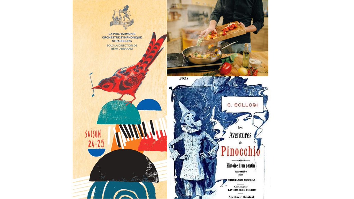 IICStrasburgo's tweet photo. Rendez-vous!
𝟗/𝟏𝟐-20h: 𝐂𝐨𝐧𝐜𝐞𝐫𝐭 de La 𝐏𝐡𝐢𝐥𝐡𝐚𝐫𝐦𝐨𝐧𝐢𝐞 
𝟏𝟏/𝟏𝟐- 15h: 𝐋𝐞𝐬 𝐀𝐯𝐞𝐧𝐭𝐮𝐫𝐞𝐬 𝐝𝐞 𝐏𝐢𝐧𝐨𝐜𝐜𝐡𝐢𝐨-Cristiano Nocera (Saulxures 88)
𝟏𝟒/𝟏𝟐-10h: 𝐀𝐓𝐄𝐋𝐈𝐄𝐑 DE 𝐂𝐔𝐈𝐒𝐈𝐍𝐄 𝐈𝐓𝐀𝐋𝐈𝐄𝐍𝐍𝐄/adultes 
Infos: https://t.co/T91K0M6xaJ https://t.co/MFbKxgUeYu