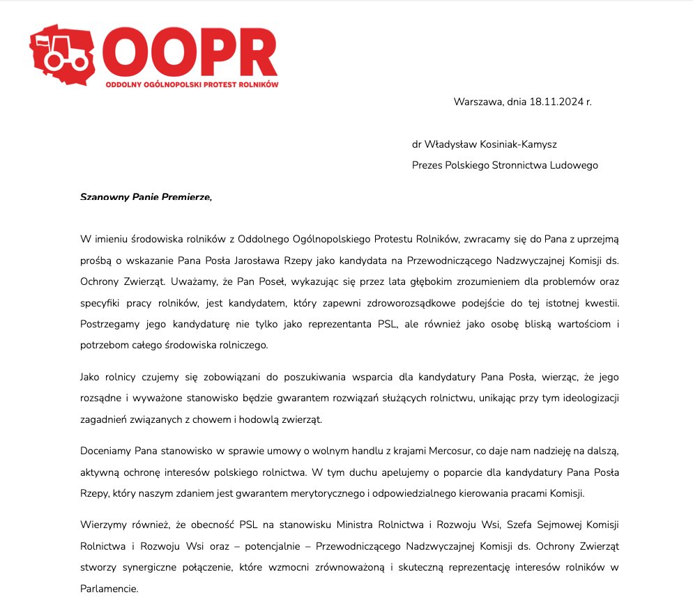 Za nami pierwsze posiedzenie Nadzwyczajnej Komisji ds. Ochrony Zwierząt. 
Pomimo zgłoszenia przez Posła Krzysztofa Cieciórę kandydatury Posła Jarosława Rzepy, na funkcję Przewodniczącego Komisji- ten odmówił. 😵‍💫

Dziękujemy <a href="/nowePSL/">🍀 PSL</a>! 
Naprawdę można na Was liczyć...