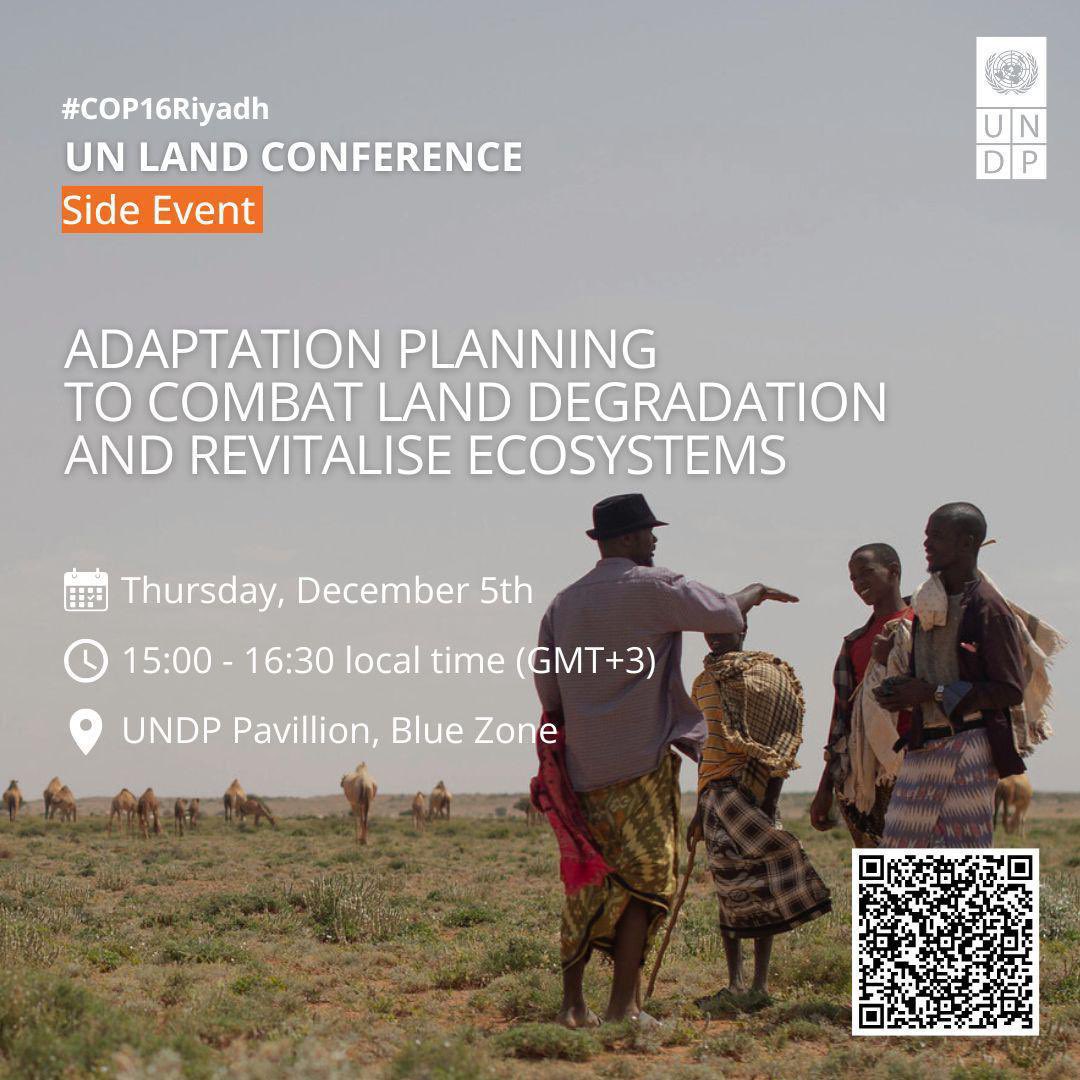 UNDP Arab States (@undparabstates) on Twitter photo Join us today to attend a side event about opportunities for integrating adaptation planning across the Paris agreement, <a href="/UNCCD/">UN Land and Drought</a>, and CBD for ecosystems and nature based solutions #COP16Riyadh Join us today to attend a side event about opportunities for integrating adaptation planning across the Paris agreement, <a href="/UNCCD/">UN Land and Drought</a>, and CBD for ecosystems and nature based solutions #COP16Riyadh