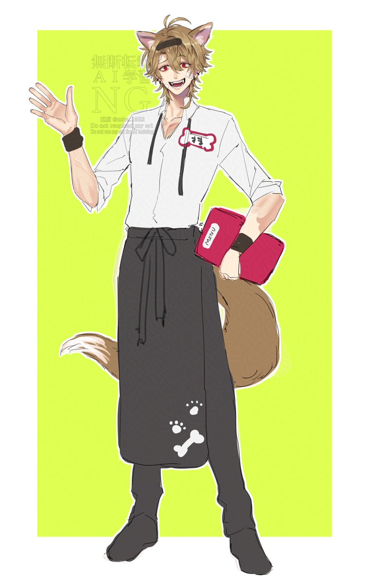 「ソプスクほにちゃん先生!ハピ殺グータッチ班とCafeナーサリーライムでバイトする」|みくずのイラスト