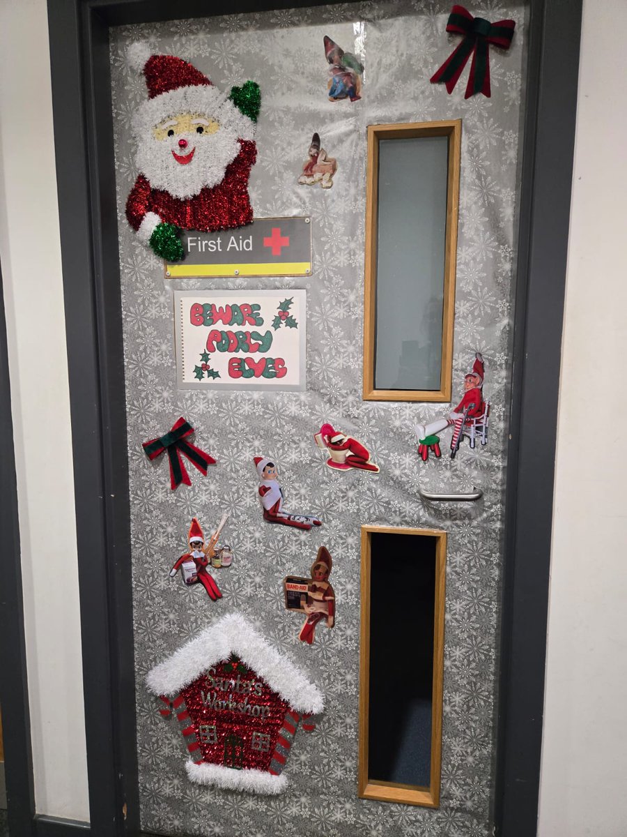🎄🚑 Watch out - poorly elves ahead! Our First Aid room is feeling festive with a holiday-themed makeover. 🎅✨

#ChristmasSpirit #FestiveFun