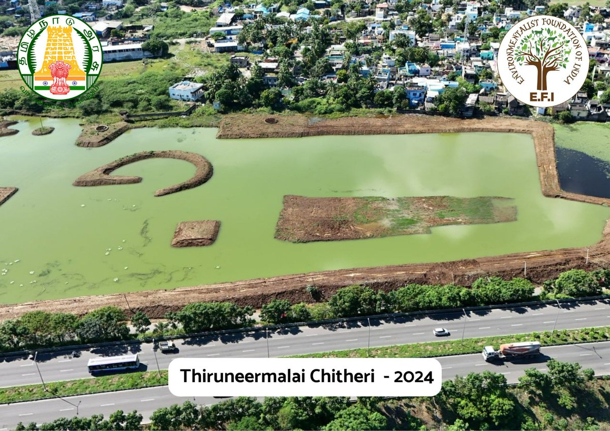 ArunEFI's tweet photo. #TiruneermalaiChitteri #Chennai. A restored lake with persistent challenges. Non-stop efforts on.
#JoinTheGangToCleanTheTank @EFIVolunteer https://t.co/dGFbhtlMWE