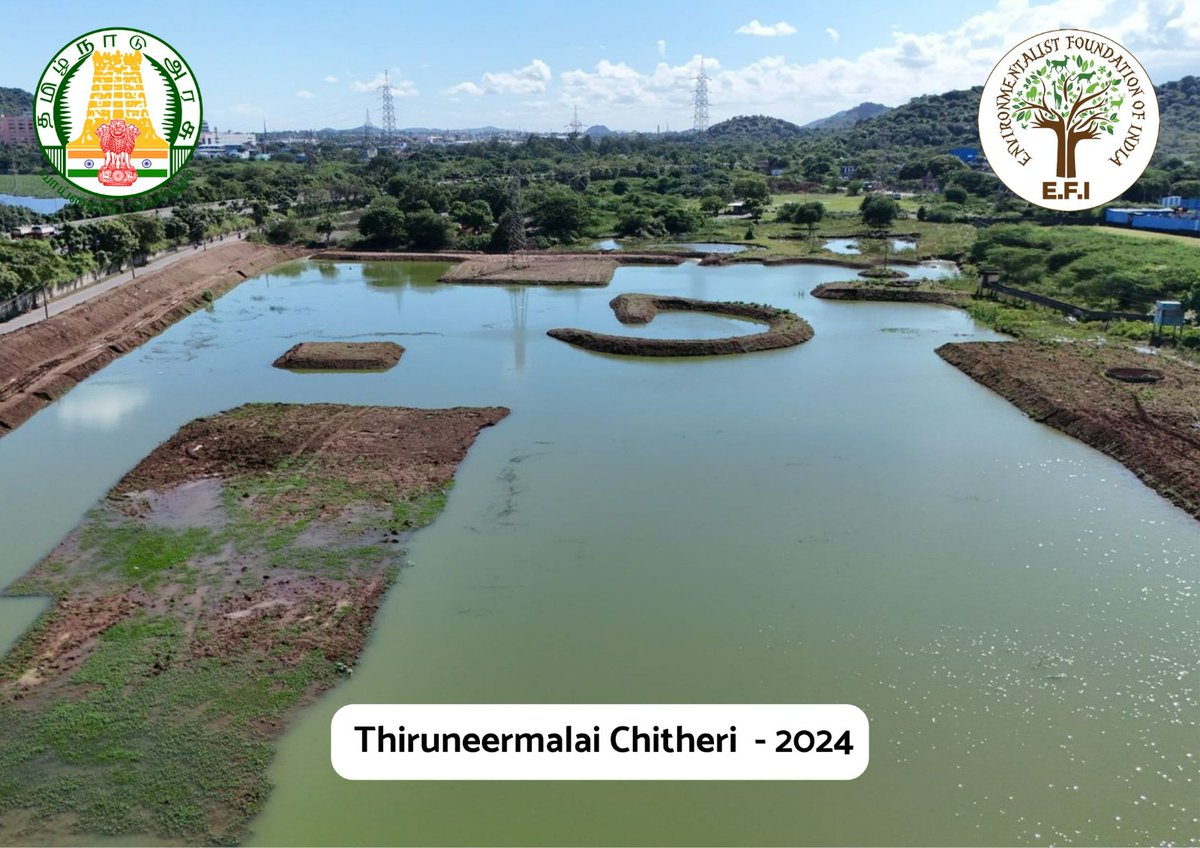 ArunEFI's tweet photo. #TiruneermalaiChitteri #Chennai. A restored lake with persistent challenges. Non-stop efforts on.
#JoinTheGangToCleanTheTank @EFIVolunteer https://t.co/dGFbhtlMWE