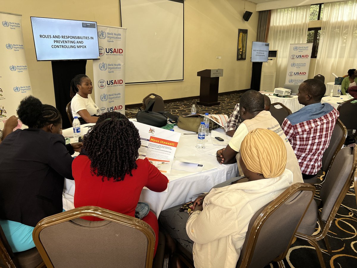 WHOUganda's tweet photo. Uganda has more than 800 confirmed #mpox cases & 4 deaths. @WHO in collaboration with @MinofHealthUG, @USAID & @KCCAUG, has trained 150 #MARPI peers to enhance surveillance, risk communication & case reporting to protect key populations, including sex workers in Kampala district. https://t.co/YiLAD4KnQc