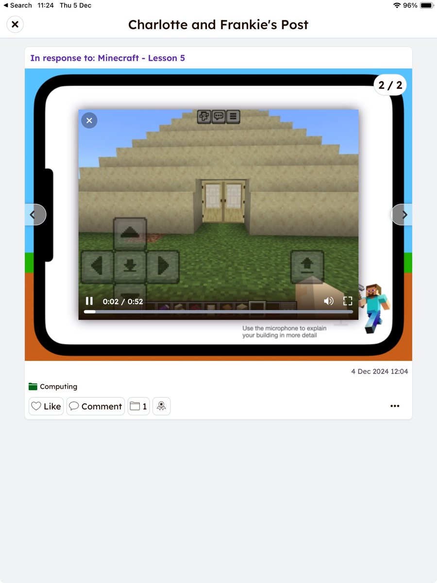 NewchurchCP's tweet photo. This half term, Year 4's computing topic is Minecraft. We designed and created Egyptian pyramids to hold treasures inside #NewchurchComputing https://t.co/vdFBK674uu
