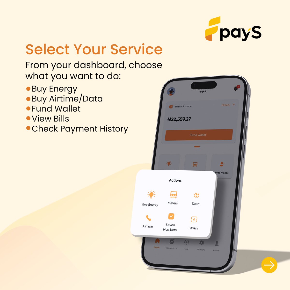 payS_app's tweet photo. Pay bills in seconds with PayS – Secure, Trusty, Reliable!🖤
#PaySApp
#ElectricityBillPaymentOnline
#ElecityBillPaymentInNigeria https://t.co/5m2GLxgeQ3