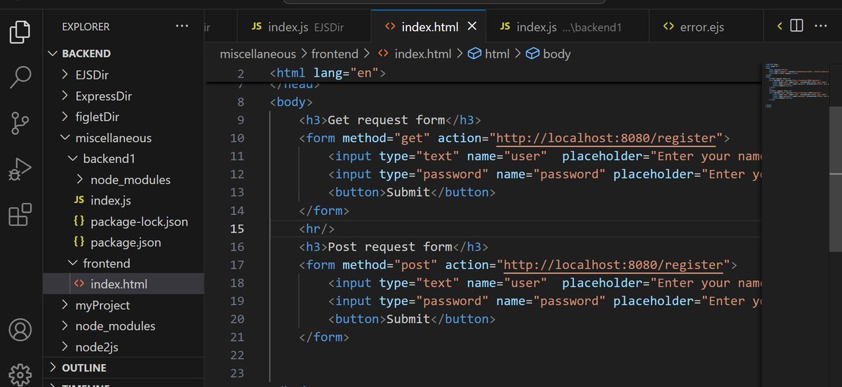 KumarDushy59991's tweet photo. #learning #fullstack #development by using #mern
#backend serving static files, Get & Post request ,handling post request,
#day79 #codingJouney https://t.co/gZhoAJTlDJ