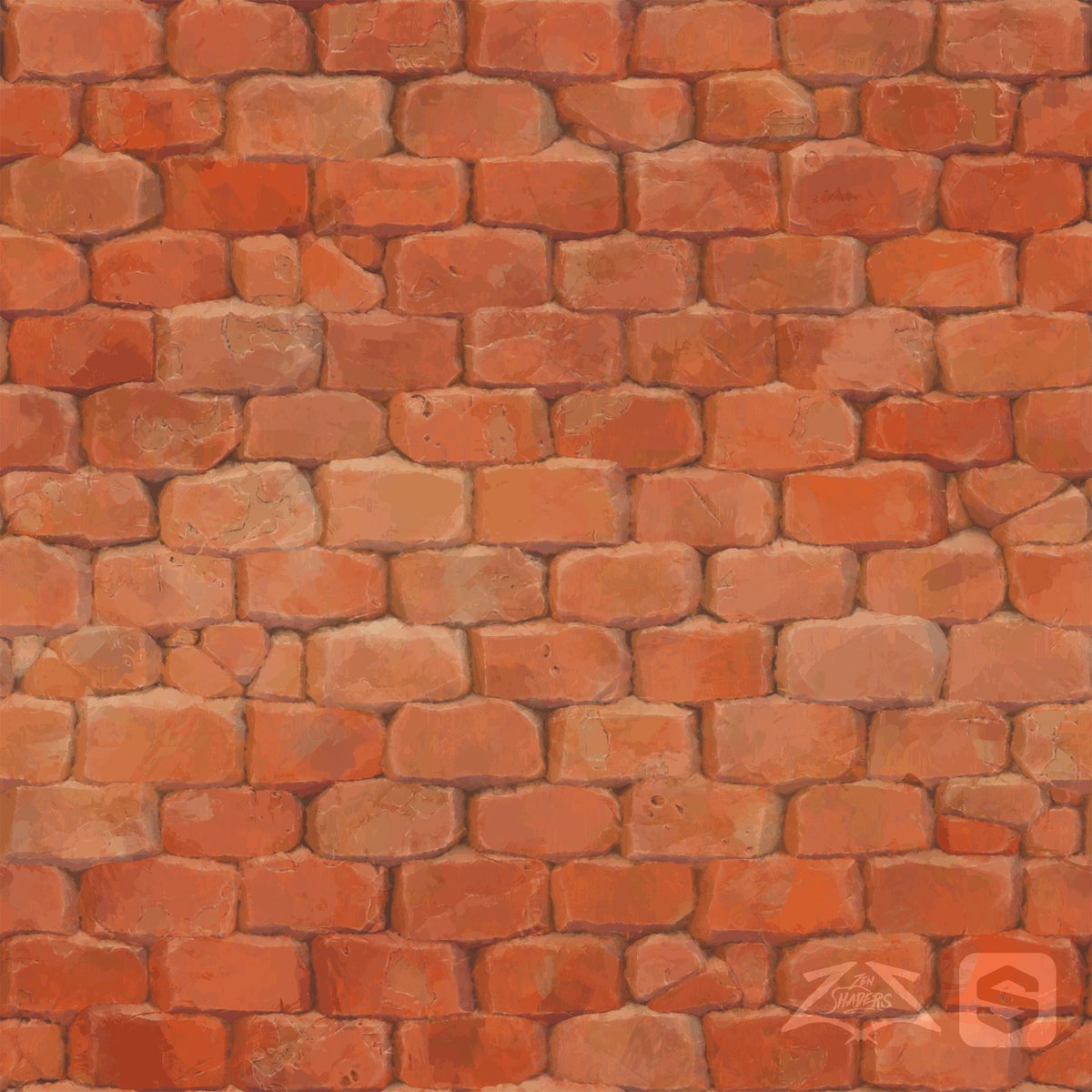 ZenShaders's tweet photo. Stylized bricks exploration. #MadeWithSubstance. Both are difuse maps

#procedural #cgi #noai #substancedesigner #stylized https://t.co/FwQaWOKFHC
