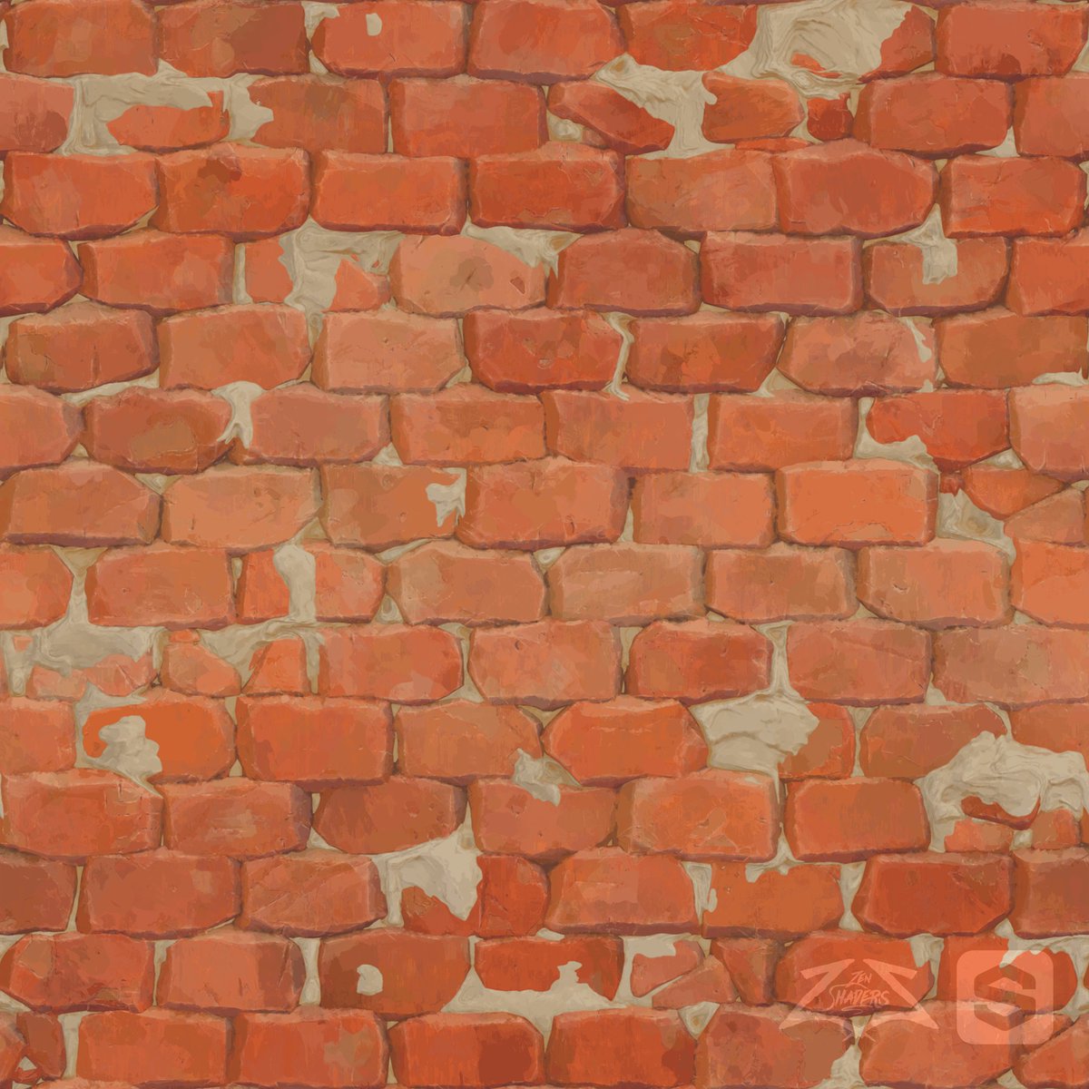 ZenShaders's tweet photo. Stylized bricks exploration. #MadeWithSubstance. Both are difuse maps

#procedural #cgi #noai #substancedesigner #stylized https://t.co/FwQaWOKFHC