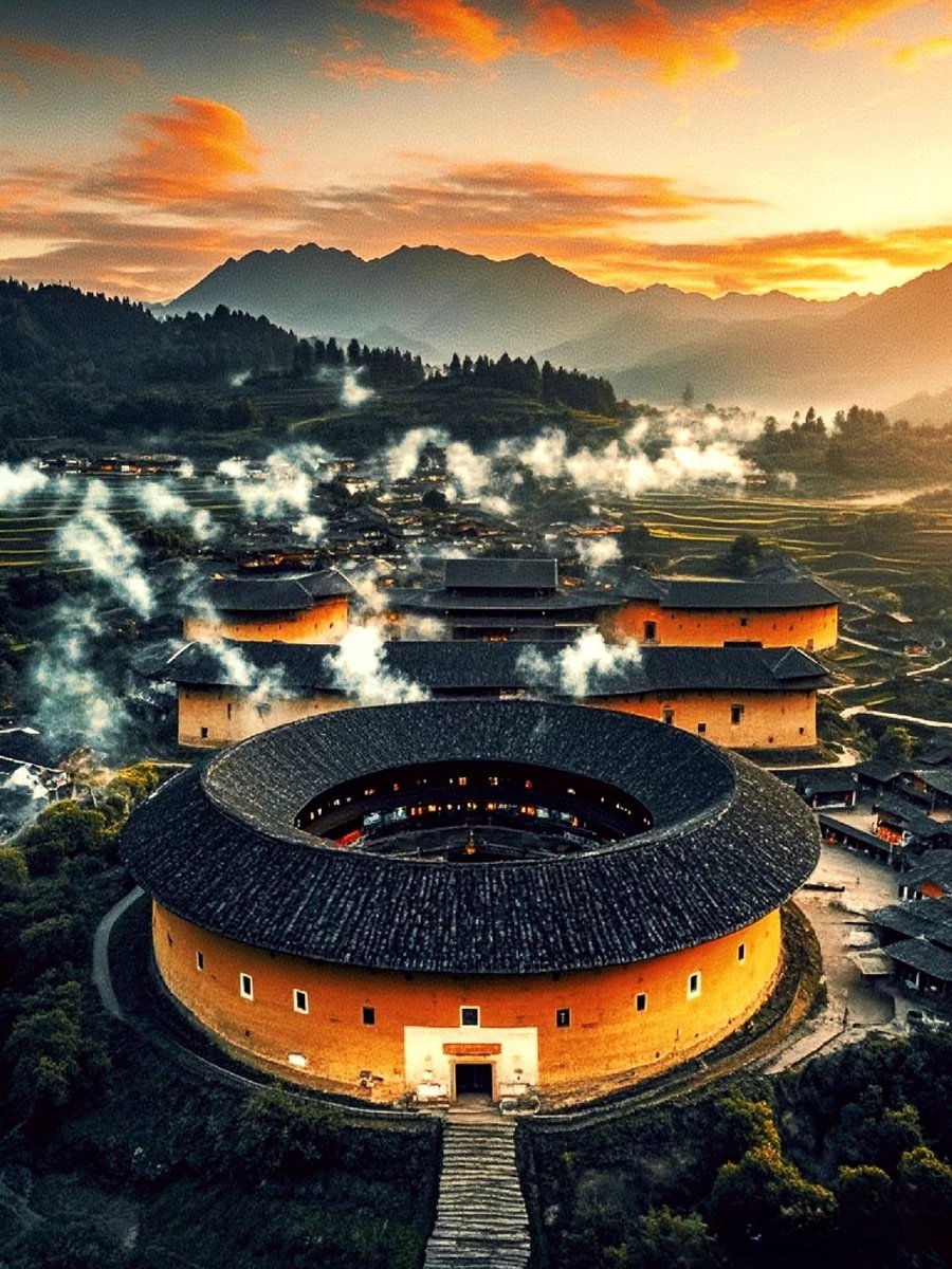 JakeyLee17's tweet photo. 福建土楼藏故事，青砖黛瓦诉时光。 https://t.co/CiFi4RX07S