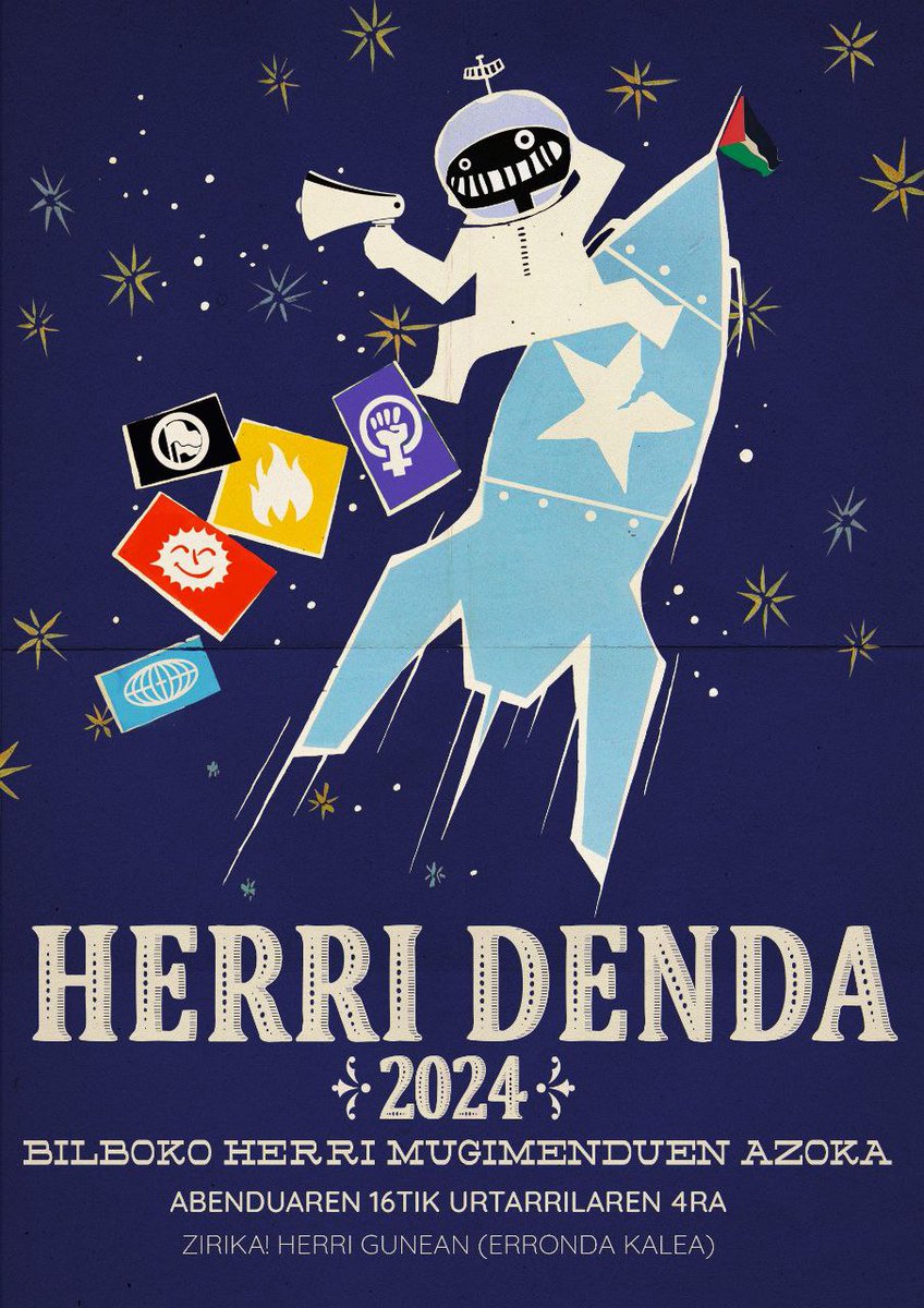 Durangon azoka ofiziala eta autogestionatua hasi diren honetan ez ahaztu: 

AB16- UR04: Herri Denda Bilbon.
 
Herri mugimenduen topaleku,
finantzaketa gune,
eta elkartasun eta maitasun erradikalaren espazio.

Karmela ere bertan egongo gara gure gauzatxoekin.
Etorri!
<a href="/ZirikaBilbo/">Zirika! herri gunea</a>