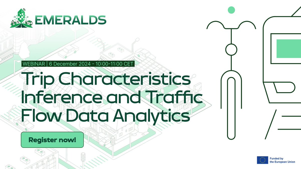 EMERALDSeu's tweet image. New #webinar alert! ๐จ
Our partners from @grupa93 tell us more about UC3 status and progress so far, and about the future results and concrete applications of the use case in the context of Riga.
๐๏ธ 6 December 2024
โฐ 10:00 - 11:00 CET
Join now! ๐ shorturl.at/q31i9