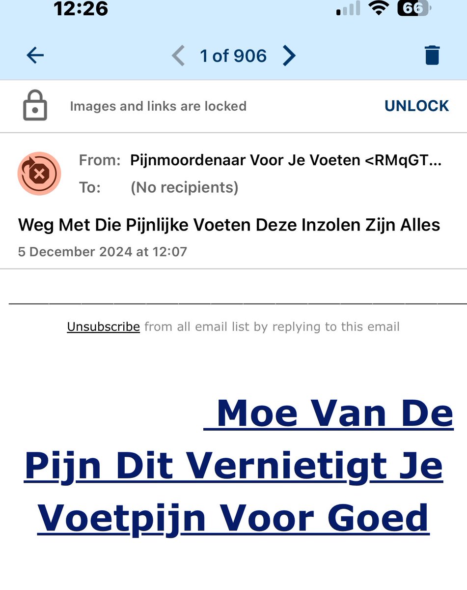 ReinBijlsma's tweet image. De e-mail-spam van dit account begint wel een beetje irri te worden. Wanneer komt #Outlook nou eindelijk eens met een fatsoenlijk #spamfilter?