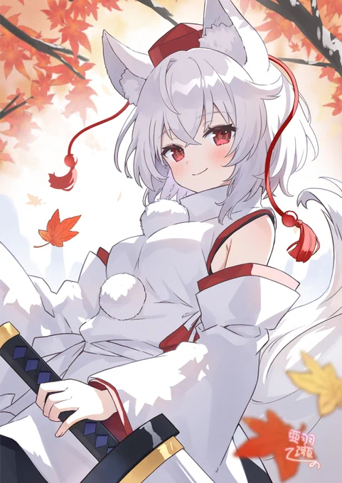 椛と紅葉#犬走椛#東方Project 
