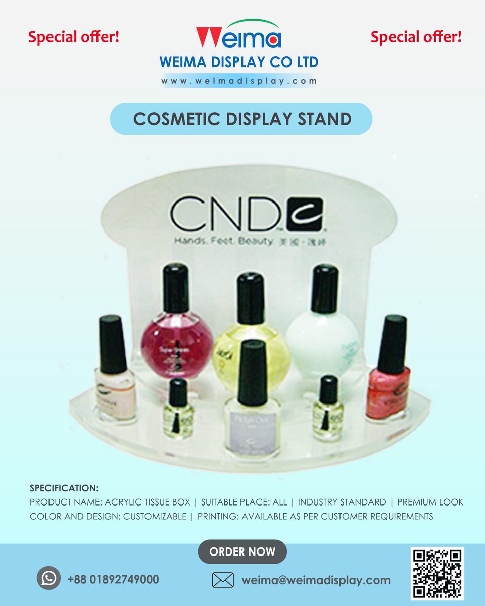 p_weima's tweet photo. #AcrylicCosmeticDisplay #BeautyDisplayStand #CosmeticDisplayStand #AcrylicDisplayStand
#RetailDisplays #BeautyCounter #MakeupDisplay #SkincareDisplay #DurableAcrylicStand #CustomizableDisplay 
#BeautyBrand #ProductShowcase https://t.co/oj6c0wH1xL