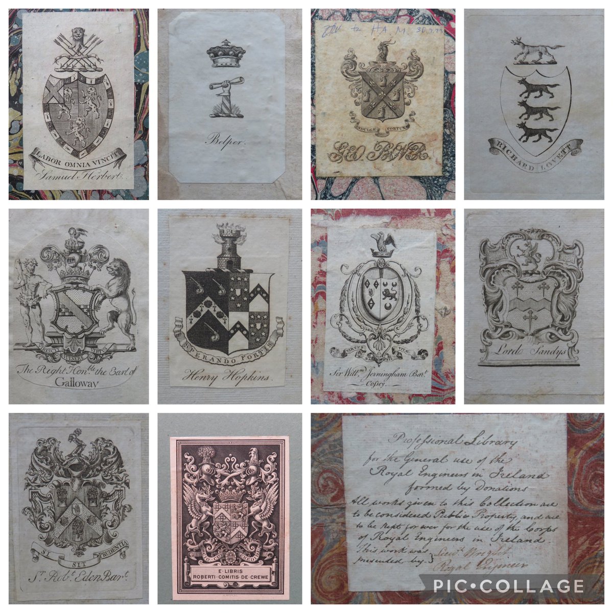 wisdompedlars's tweet photo. Some of the armorial bookplates, and ownership details, in some of our early modern, and antiquarian books for auction this week.
#books #rarebooks #books #earlymodern #finebinding #provenance #ownership #bookplate #armorial #heraldry #bookauctions https://t.co/Uv8qjnCLUR https://t.co/XS6FUjsrof