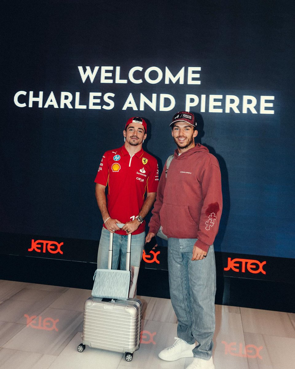 charleisleclerc's tweet photo. Well arrived in UAE. Ready to go again ❤️ @.vistajet @.thomasflohrvista https://t.co/VflODtcTqv