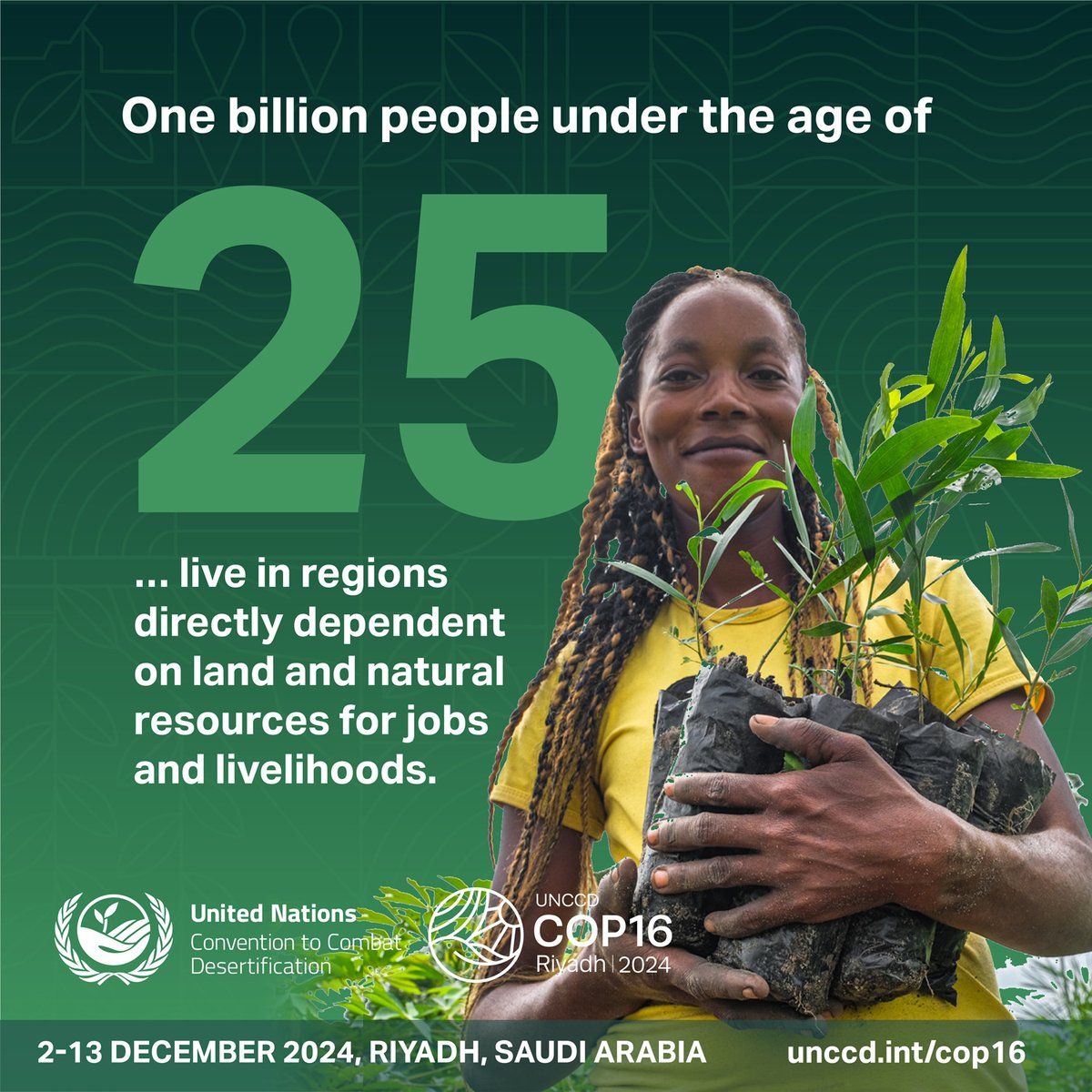Global Water Partnership (@gwpnews) on Twitter photo #Droughts have increased 29 percent since 2000.
3.2 billion people are impacted by #desertification.
Explore the #COP16 involvement by the IDMP under <a href="/FloodDroughtMgt/">Flood & Drought Management</a> by GWP & <a href="/WMO/">World Meteorological Organization</a>👉 bit.ly/4ihaI1v
#UNCCDCOP16 #COP16Riyadh #OurLandOurFuture #Droughts have increased 29 percent since 2000.
3.2 billion people are impacted by #desertification.
Explore the #COP16 involvement by the IDMP under <a href="/FloodDroughtMgt/">Flood & Drought Management</a> by GWP & <a href="/WMO/">World Meteorological Organization</a>👉 bit.ly/4ihaI1v
#UNCCDCOP16 #COP16Riyadh #OurLandOurFuture