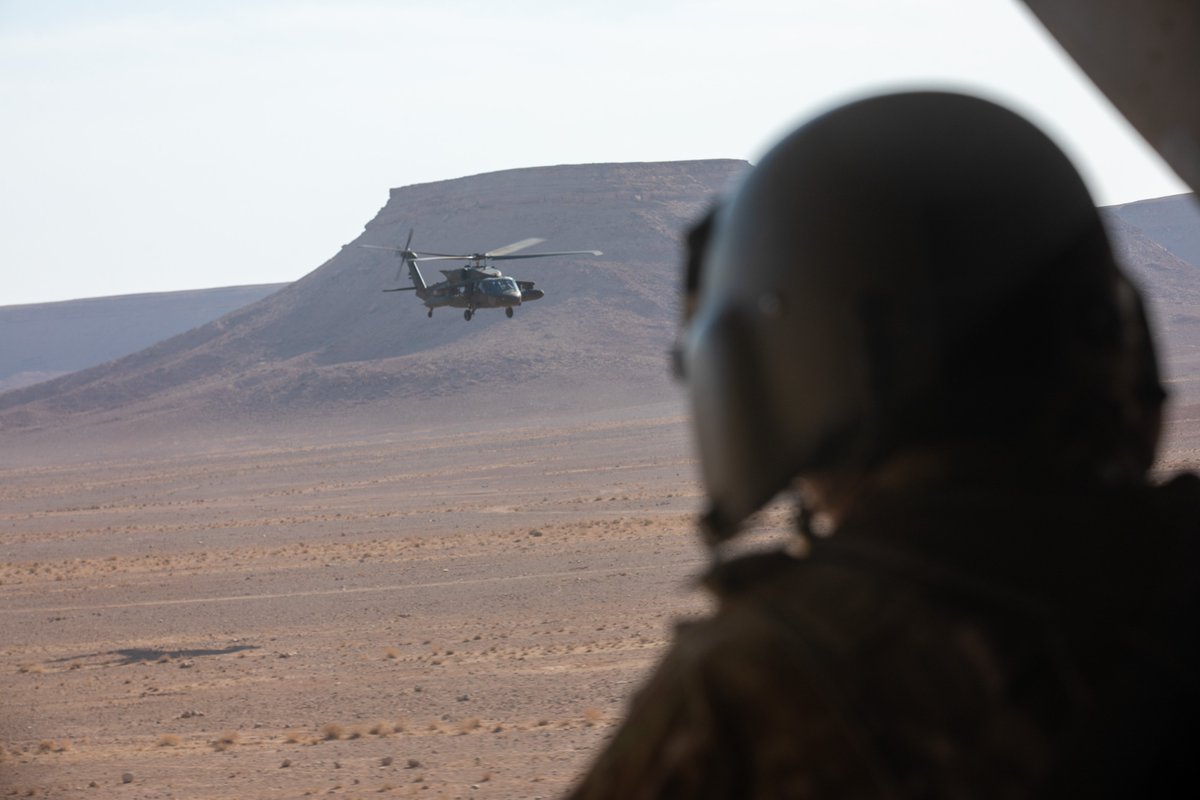 CJTFOIR's tweet photo. Engineered for excellence, designed for action.

The UH-60 Black Hawk dominates the skies, delivering strength and resilience when it matters most. 

@CENTCOM @usarmycentral 
#OperationInherentResolve #ArmyAviation #BlackHawk https://t.co/6jbDCqRZGR