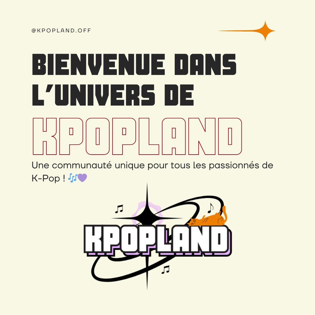 KpopLand_off's tweet photo. Bienvenue sur KPOPLAND 🌟 
La communauté ultime des fans de K-Pop 🎶 

Actus, tendances, et vibes 100% K-Pop 💜 

Rejoignez-nous sur Discord ! 🎤💃

 #kpopaddicts #kpop #kpopstan #kpopland https://t.co/ASDrSqIFwp