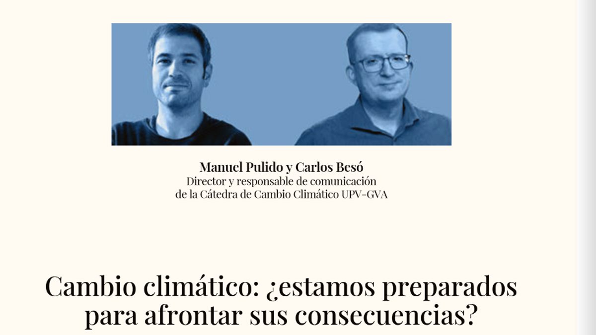 #CatCC en <a href="/elEconomistaes/">elEconomista.es</a>
🙌Compartimos la reflexión de <a href="/manuel_valencis/">Manuel Pulido-Velazquez 💧🌍</a>  y <a href="/CarlosBeso/">Carlos Besó</a> sobre el impacto del #CambioClimatico en nuestra realidad cotidiana: ¿estamos preparados para afrontar sus consecuencias? 
👉Aquí tienes el artículo✍️ completo aquí
📰 tinyurl.com/2s4sw9cc