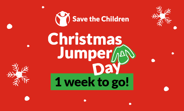 ICAB_team's tweet photo. Just one week until we're raising money for @savechildrenuk by wearing our Christmas Jumpers in the @ICAB_team office. We can't wait to see everyone all dressed up &amp; we'll be sharing pictures from the day! 🎄 Will you be joining in? 
#ChristmasJumperDay #Charity #Giving https://t.co/SeZX7Fp2zn