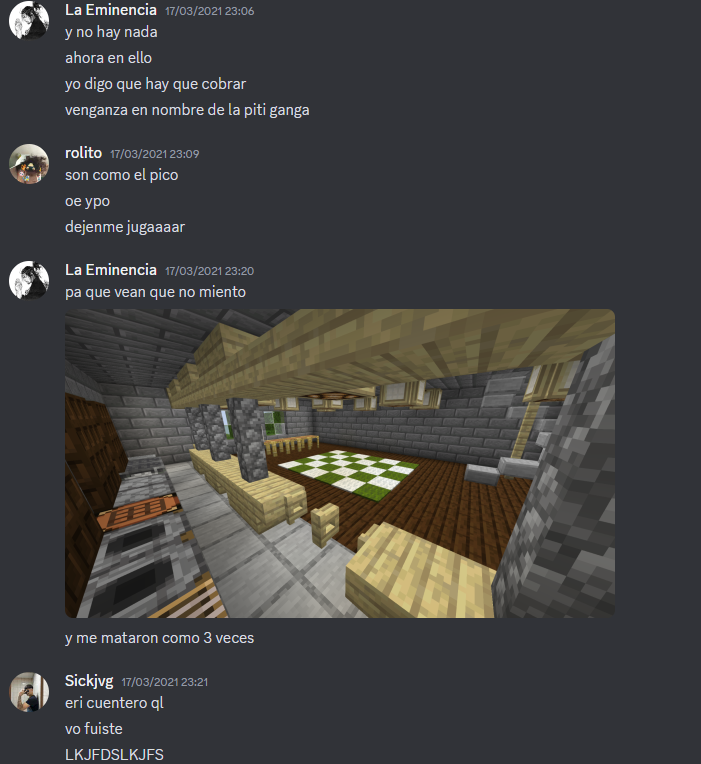 bendu221's tweet photo. cuando habia sv de minecraft pala pandemia 
Como empezo todo https://t.co/wfP10WPAFp