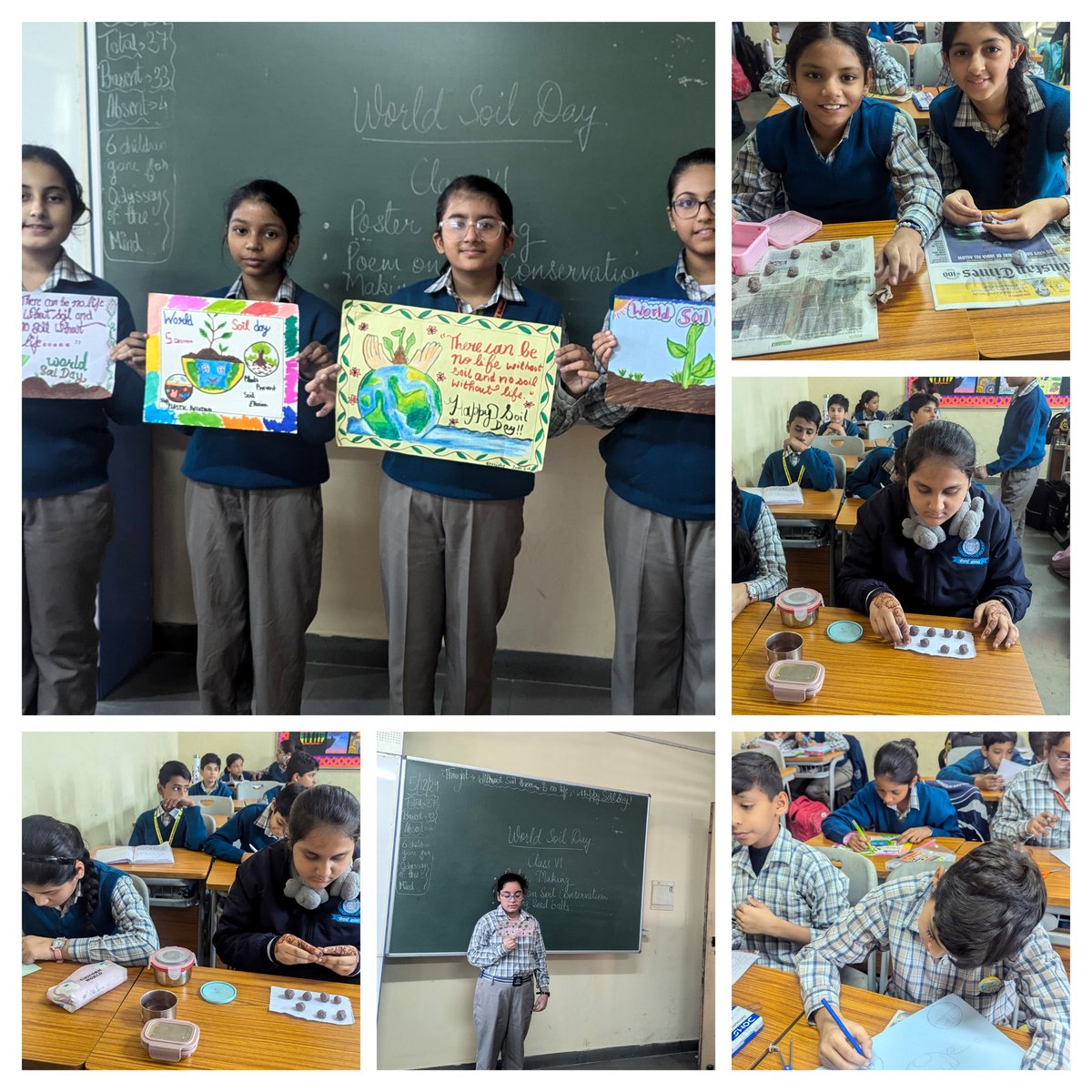 Celebrated  #WorldSoilDay at #Ahlcon Intl. Middle Stage! with engaging activities like poster making, seed ball crafting, roleplay,poem recitation to promote soil conservation and sustainability.  #SoilHealth #Sustainability #SaveSoil