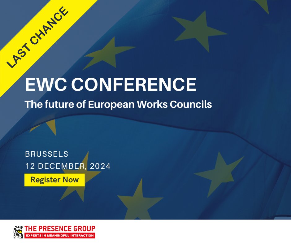 𝗥𝗲𝗮𝗱𝘆 𝘁𝗼 𝘀𝗵𝗮𝗽𝗲 𝘁𝗵𝗲 𝗳𝘂𝘁𝘂𝗿𝗲 𝗼𝗳 𝘆𝗼𝘂𝗿 #𝗘𝘂𝗿𝗼𝗽𝗲𝗮𝗻𝗪𝗼𝗿𝗸𝘀𝗖𝗼𝘂𝗻𝗰𝗶𝗹? 
There’s still time to join us for the event of the year! 

Save your spot today via the link below:
presencegroup.eu/en/ewc-confere…

#EWCConference #Networking #Leadership #Innovation