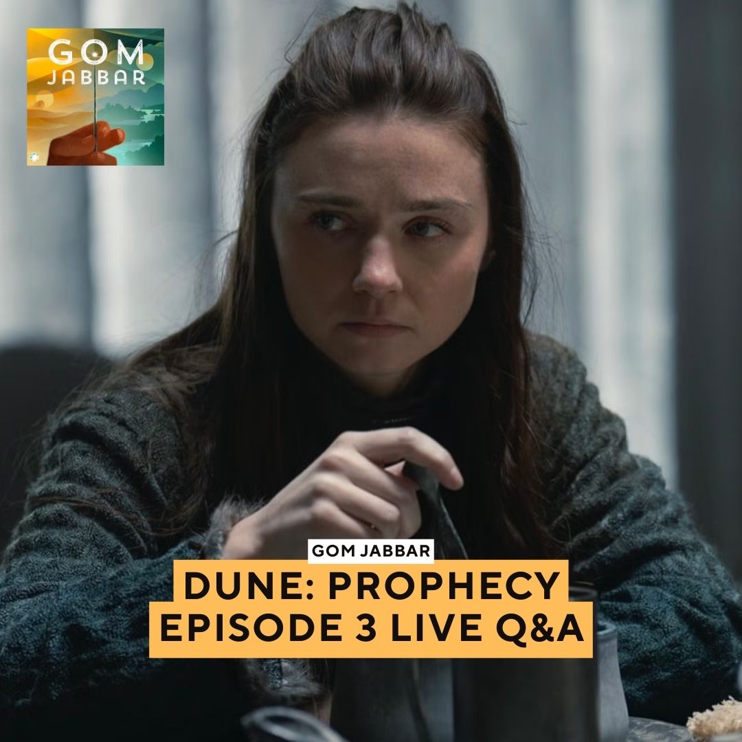 LIVE: Join <a href="/abu_zafar/">Abu Zafar</a> and <a href="/LeoWigginsVO/">Leo Wiggins</a> for this week's live Q&amp;A all about Dune: Prophecy episode three! Tune in at 11am ET on YouTube.

youtube.com/live/w72coTOs7…