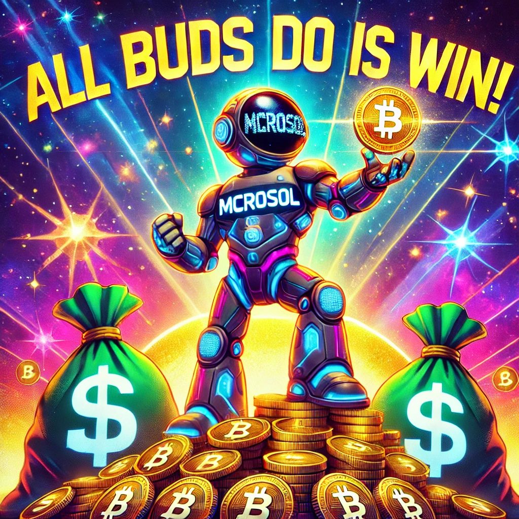 TheMicrosol's tweet photo. All Buds do is Win, Win, Win; No matter what.
Buds got $MCRSL in the bag π°ππ
Hope youβre holding the bags?
#microsol #memecoin https://t.co/OCRaSVSHvF