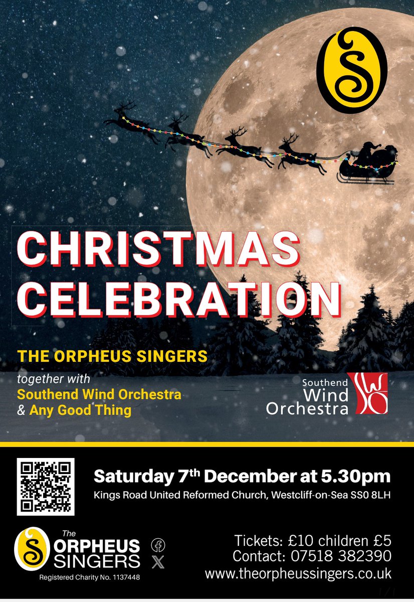 OrpheusLadies's tweet photo. Just 2 sleeps to go to our fabulous Christmas Celebration with @swo_uk and special guests Any Good Thing. Fabulous way to get in the spirit of the season, with audience participation and mince pies. Tickets selling fast, may be wise to reserve on number below! https://t.co/XgGZNs9lI6
