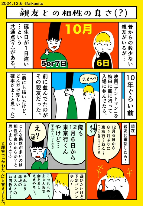 親友との相性の良い(?) 