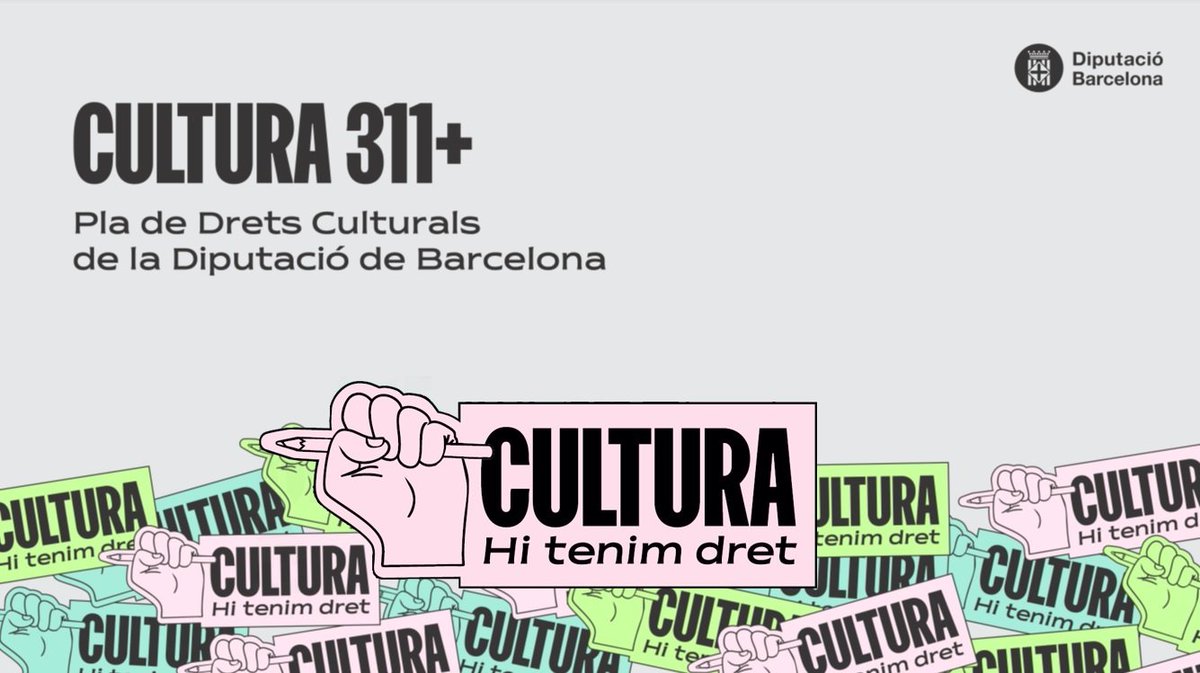 CulturaDIBA's tweet photo. 📣 Presentem CULTURA 311+, el Pla estratègic de Cultura de la @diba a l'Auditori del Pati Manning del #CERCDiba. 

El diputat de Cultura @paugv87 destaca que aquest pla “és una  porta oberta a la col·laboració entre institucions públiques, entitats i comunitats amb l’objectiu d’ampliar l’abast i l’impacte dels drets culturals”. 

 #Cultura311mes Fil 🧵👇