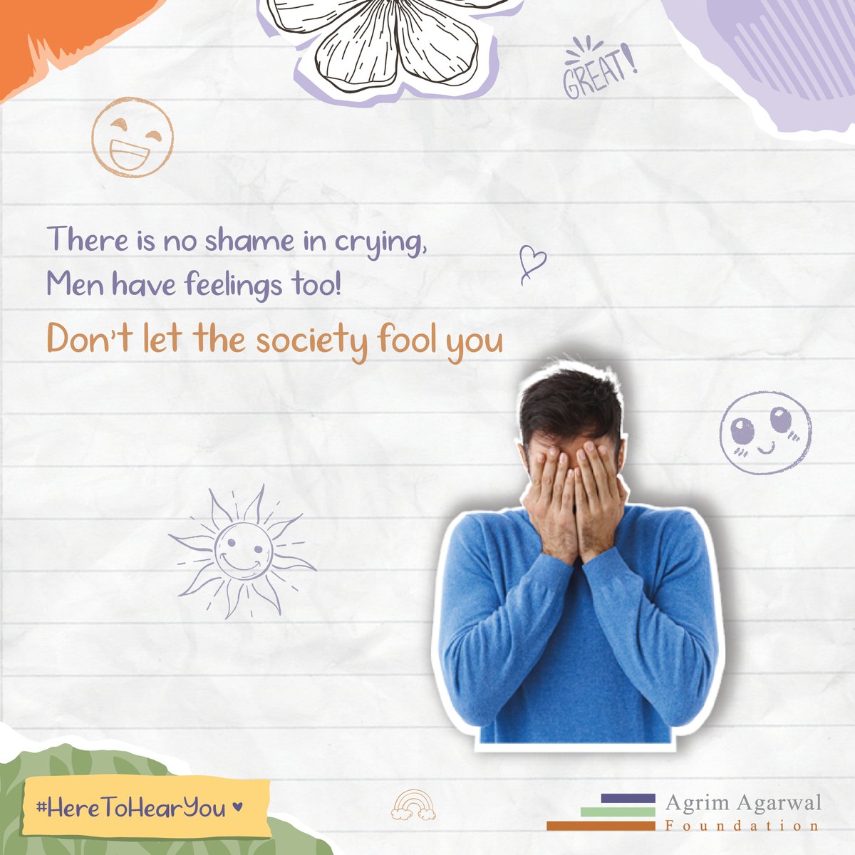 AgrimFoundation's tweet photo. Men asking for help is a sign of strength, not weakness. Let’s break the stigma.

Contact us for support on your mental health journey.
🌐 https://t.co/Pt3wYzSOFV
📧 info@agrimagarwalfoundation.com
📞 +91-989 246 5062

#MensMentalHealth #NoShameInHelp #BreakTheStigma #SupportMen https://t.co/kmcY01SVGn