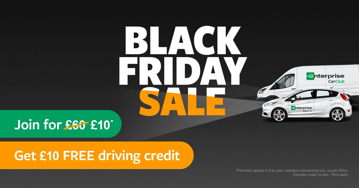 LESS THAN A WEEK LEFT – make the most of our Black Friday SALE. Get your first year’s membership for £10 &amp; get £10 FREE driving credit* using promo code: BLACK24
Find out more here: bit.ly/3FGzZQz
*Standard Annual Plan only. Terms and conditions apply.