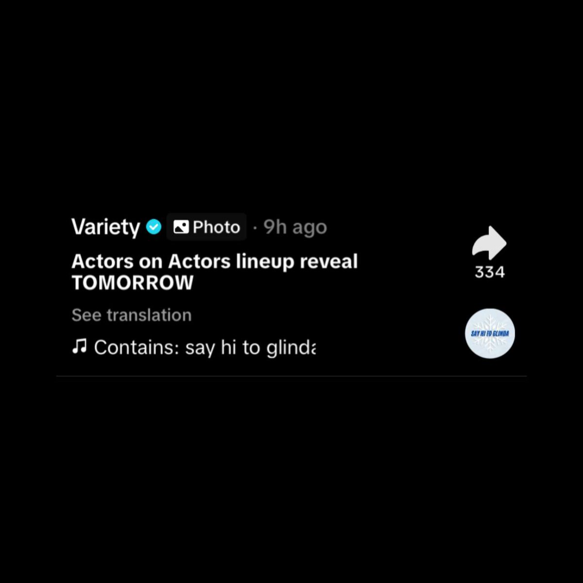QGarianators's tweet photo. BABADO | Variety usa áudio de “Popular” em anúncio e praticamente confirma Ariana Grande no line up do prestigiado “Actors on Actors” desse ano. 🎭 https://t.co/JbFxmj76cW
