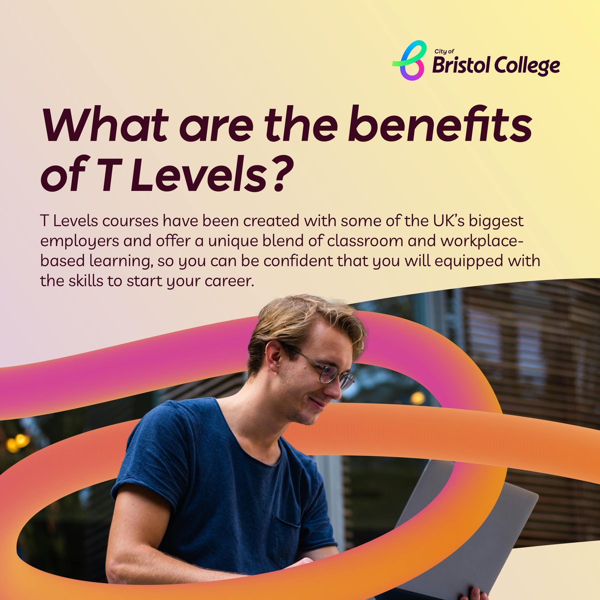 🌟What are the benefits of T Levels?🌟

T Levels are a vocational option for those who want to gain hands-on experience but still want to focus on building technical skills to prepare for work, further training or further study!

#MyBristolCollege #WhereNext #TLevels #TLevelWeek