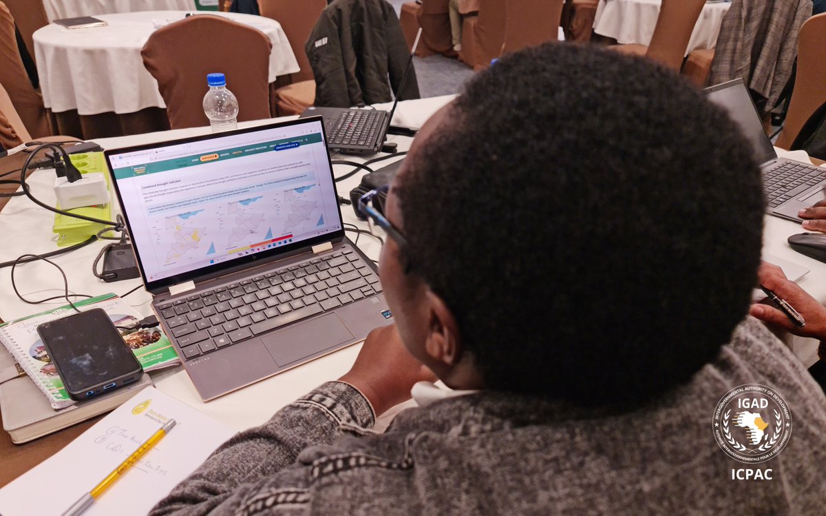 IGAD_CPAC's tweet photo. 👨🏾‍💻🔍 Monitoring using the East Africa Drought Watch!

Day 2: Participants at the #EWSWorkshop familiarizing themselves with the multi-hazard layers on the East Africa Drought Watch, a crucial data source for making proactive decisions. #EAHW https://t.co/w7XEWDK3dg