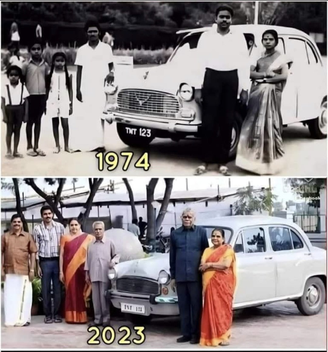 A wholesome thread 🧵

Don't open if you can't handle too much happiness ❣️

1. 49 Years.. Same Car, Same Driver
Same Family &amp; Same Pose